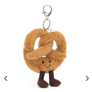 JELLYCAT Amuseables Pretzel Bag Charm Keychain Brand New So cute!